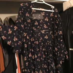 Floral Bell-Sleeve Kimono